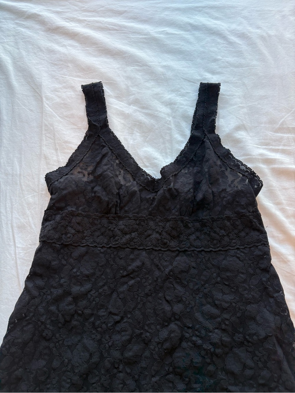 Black Lace V-Neck Women's Chemise